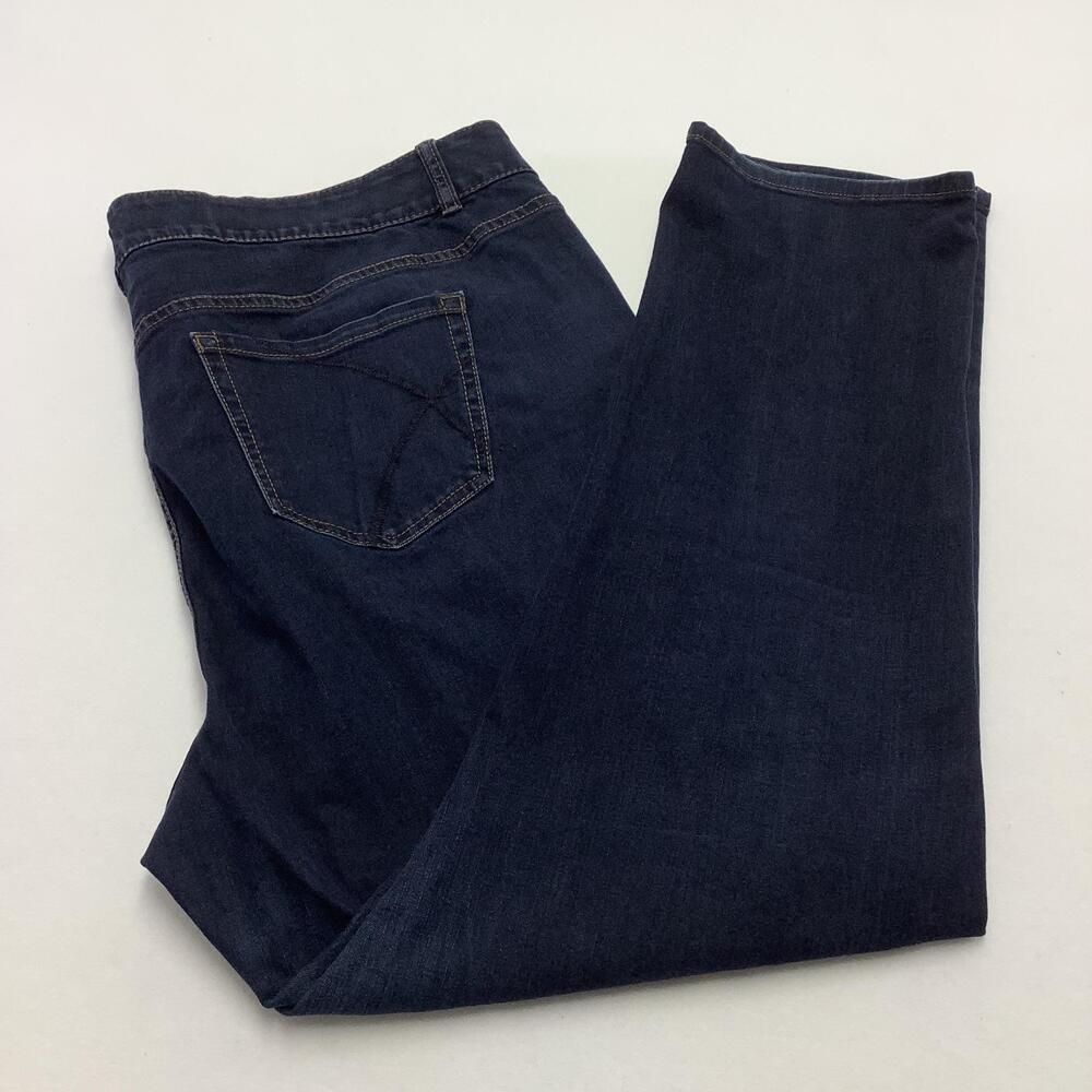 Lane Bryant Jeans Womens 24 Blue High Rise Straight Stretch Tummy Control